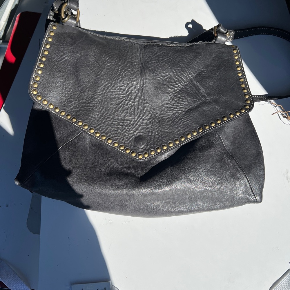 Costanza Rota Made in Italy Gold Stud Accent Envelop Satchel